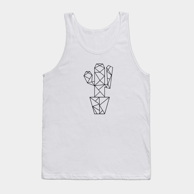 Cactus vase - Cactus Geometric - Geometric Art Tank Top by Tilila